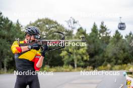 20.09.2024, Font-Romeu, France (FRA): Julien Petitjacques (BEL) - Biathlon summer training, Font-Romeu (FRA). www.nordicfocus.com. © Authamayou/NordicFocus. Every downloaded picture is fee-liable.