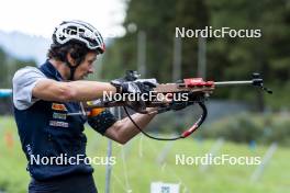 26.08.2024, Martell, Italy (ITA): Tommaso Giacomel (ITA) - Biathlon summer training, Martell (ITA). www.nordicfocus.com. © Vanzetta/NordicFocus. Every downloaded picture is fee-liable.