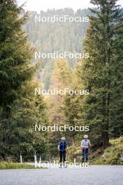 30.09.2024, Lavaze, Italy (ITA): Samuela Comola (ITA), Michela Carrara (ITA), (l-r) - Biathlon summer training, Lavaze (ITA). www.nordicfocus.com. © Barbieri/NordicFocus. Every downloaded picture is fee-liable.