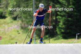 18.07.2024, Lenzerheide, Switzerland (SUI): Nikolas Burkhart (USA) - Biathlon summer training, Lenzerheide (SUI). www.nordicfocus.com. © Manzoni/NordicFocus. Every downloaded picture is fee-liable.