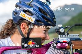 29.08.2024, Bessans, France (FRA): Lou Jeanmonnot (FRA) - Biathlon summer training, Bessans (FRA). www.nordicfocus.com. © Authamayou/NordicFocus. Every downloaded picture is fee-liable.