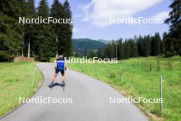 18.07.2024, Lenzerheide, Switzerland (SUI): Nikolas Burkhart (USA) - Biathlon summer training, Lenzerheide (SUI). www.nordicfocus.com. © Manzoni/NordicFocus. Every downloaded picture is fee-liable.