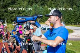 31.07.2024, Lavaze, Italy (ITA): Louis Deschamps (FRA) - Biathlon summer training, Lavaze (ITA). www.nordicfocus.com. © Barbieri/NordicFocus. Every downloaded picture is fee-liable.