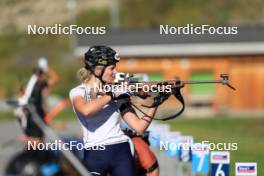 06.08.2024, Lenzerheide, Switzerland (SUI): Lisa Theresa Hauser (AUT) - Biathlon summer training, Lenzerheide (SUI). www.nordicfocus.com. © Manzoni/NordicFocus. Every downloaded picture is fee-liable.