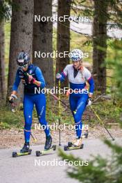 30.09.2024, Lavaze, Italy (ITA): Beatrice Trabucchi (ITA), Martina Trabucchi (ITA), (l-r) - Biathlon summer training, Lavaze (ITA). www.nordicfocus.com. © Barbieri/NordicFocus. Every downloaded picture is fee-liable.