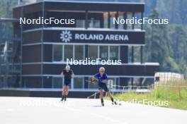 18.07.2024, Lenzerheide, Switzerland (SUI): Bjorn Westervelt (USA), Vaclav Cervenka (USA), (l-r) - Biathlon summer training, Lenzerheide (SUI). www.nordicfocus.com. © Manzoni/NordicFocus. Every downloaded picture is fee-liable.