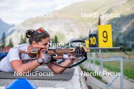 29.08.2024, Bessans, France (FRA): Julia Simon (FRA) - Biathlon summer training, Bessans (FRA). www.nordicfocus.com. © Authamayou/NordicFocus. Every downloaded picture is fee-liable.