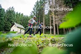 30.09.2024, Lavaze, Italy (ITA): Michela Carrara (ITA), Samuela Comola (ITA), (l-r) - Biathlon summer training, Lavaze (ITA). www.nordicfocus.com. © Barbieri/NordicFocus. Every downloaded picture is fee-liable.