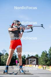 17.08.2024, Font-Romeu, France (FRA): Eva Laine (FRA) - Biathlon summer training, Font-Romeu (FRA). www.nordicfocus.com. © Authamayou/NordicFocus. Every downloaded picture is fee-liable.