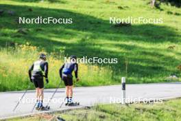 27.06.2024, Juf, Switzerland (SUI): Sebastian Stalder (SUI), Gion Stalder (SUI), (l-r) - Biathlon summer training, Juf (SUI). www.nordicfocus.com. © Manzoni/NordicFocus. Every downloaded picture is fee-liable.