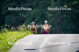 17.07.2024, Martell, Italy (ITA): Hanna Auchentaller (ITA), Rebecca Passler (ITA), (l-r)  - Biathlon summer training, Martell (ITA). www.nordicfocus.com. © Barbieri/NordicFocus. Every downloaded picture is fee-liable.