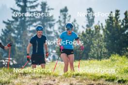 06.06.2024, Lavaze, Italy (ITA): Jesper Nelin (SWE), Elvira Oeberg (SWE), (l-r)  - Biathlon summer training, Lavaze (ITA). www.nordicfocus.com. © Barbieri/NordicFocus. Every downloaded picture is fee-liable.