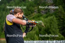 29.08.2024, Bessans, France (FRA): Justine Braisaz-Bouchet (FRA) - Biathlon summer training, Bessans (FRA). www.nordicfocus.com. © Authamayou/NordicFocus. Every downloaded picture is fee-liable.