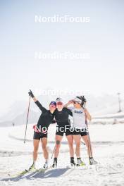 19.06.2024, Tignes, France (FRA): Flora Dolci (FRA), Lou Jeanmonnot (FRA), (l-r) - Biathlon summer training, Tignes (FRA). www.nordicfocus.com. © Authamayou/NordicFocus. Every downloaded picture is fee-liable.