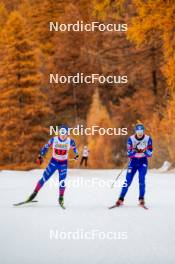 07.11.2024, Bessans, France (FRA): Remi Broutier  (FRA), Emilien Claude (FRA), (l-r) - Biathlon summer training, Bessans (FRA). www.nordicfocus.com. © Authamayou/NordicFocus. Every downloaded picture is fee-liable.