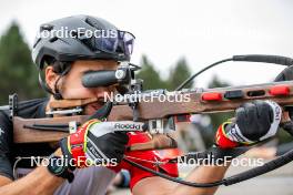 20.09.2024, Font-Romeu, France (FRA): César Beauvais (BEL) - Biathlon summer training, Font-Romeu (FRA). www.nordicfocus.com. © Authamayou/NordicFocus. Every downloaded picture is fee-liable.