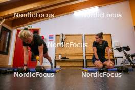 09.11.2024, Bessans, France (FRA): Sophie Chauveau (FRA), Julia Simon (FRA), (l-r) - Biathlon summer training, Bessans (FRA). www.nordicfocus.com. © Authamayou/NordicFocus. Every downloaded picture is fee-liable.