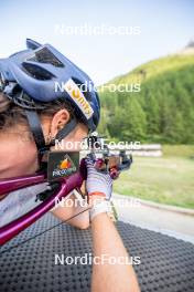 29.08.2024, Bessans, France (FRA): Lou Jeanmonnot (FRA) - Biathlon summer training, Bessans (FRA). www.nordicfocus.com. © Authamayou/NordicFocus. Every downloaded picture is fee-liable.