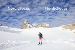 14.10.2024, Ramsau am Dachstein, Austria (AUT): Sebastian Stalder (SUI) - Biathlon summer training, Dachsteinglacier, Ramsau am Dachstein (AUT). www.nordicfocus.com. © Manzoni/NordicFocus. Every downloaded picture is fee-liable.