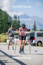 28.08.2024, Bessans, France (FRA): Julia Simon (FRA) - Biathlon summer training, Bessans (FRA). www.nordicfocus.com. © Authamayou/NordicFocus. Every downloaded picture is fee-liable.