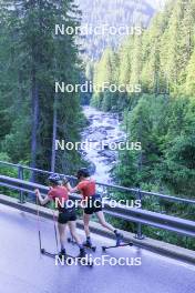 27.06.2024, Juf, Switzerland (SUI): Elisa Gasparin (SUI), Aita Gasparin (SUI), (l-r) - Biathlon summer training, Juf (SUI). www.nordicfocus.com. © Manzoni/NordicFocus. Every downloaded picture is fee-liable.