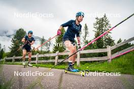 15.06.2024, Lavaze, Italy (ITA): Anna Magnusson (SWE), Sara Andersson (SWE), (l-r)  - Biathlon summer training, Lavaze (ITA). www.nordicfocus.com. © Barbieri/NordicFocus. Every downloaded picture is fee-liable.