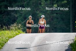 17.07.2024, Martell, Italy (ITA): Hanna Auchentaller (ITA), Rebecca Passler (ITA), (l-r)  - Biathlon summer training, Martell (ITA). www.nordicfocus.com. © Barbieri/NordicFocus. Every downloaded picture is fee-liable.