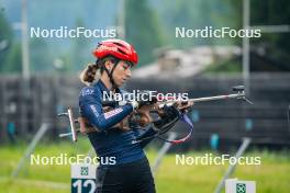 17.07.2024, Martell, Italy (ITA): Lisa Vittozzi (ITA) - Biathlon summer training, Martell (ITA). www.nordicfocus.com. © Barbieri/NordicFocus. Every downloaded picture is fee-liable.