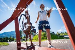 28.06.2024, Lavaze, Italy (ITA): Patrick Oberegger (ITA) - Biathlon summer training, Lavaze (ITA). www.nordicfocus.com. © Barbieri/NordicFocus. Every downloaded picture is fee-liable.