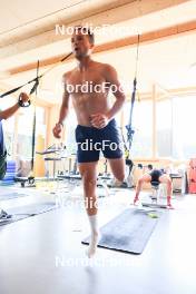 18.07.2024, Lenzerheide, Switzerland (SUI): Vincent Bonacci (USA) - Biathlon summer training, Lenzerheide (SUI). www.nordicfocus.com. © Manzoni/NordicFocus. Every downloaded picture is fee-liable.