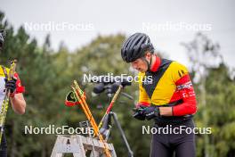 20.09.2024, Font-Romeu, France (FRA): Julien Petitjacques (BEL) - Biathlon summer training, Font-Romeu (FRA). www.nordicfocus.com. © Authamayou/NordicFocus. Every downloaded picture is fee-liable.