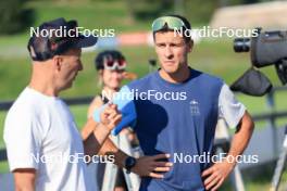 18.07.2024, Lenzerheide, Switzerland (SUI): Armin Auchentaller (ITA), Coach Team USA, Emil Bormetti (ITA), (l-r) - Biathlon summer training, Lenzerheide (SUI). www.nordicfocus.com. © Manzoni/NordicFocus. Every downloaded picture is fee-liable.