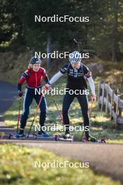 21.10.2024, Lavaze, Italy (ITA): Juni Arnekleiv (NOR), Maren Hjelmeset Kirkeeide (NOR), (l-r)  - Biathlon summer training, Lavaze (ITA). www.nordicfocus.com. © Vanzetta/NordicFocus. Every downloaded picture is fee-liable.