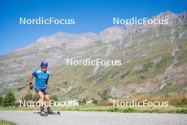 29.08.2024, Bessans, France (FRA): Oscar Lombardot (FRA) - Biathlon summer training, Bessans (FRA). www.nordicfocus.com. © Authamayou/NordicFocus. Every downloaded picture is fee-liable.