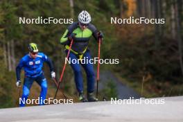 11.10.2024, Ramsau am Dachstein, Austria (AUT): Gerhard Urain (AUT), Fischer - Biathlon summer training, Dachsteinglacier, Ramsau am Dachstein (AUT). www.nordicfocus.com. © Manzoni/NordicFocus. Every downloaded picture is fee-liable.