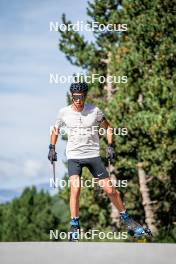 17.08.2024, Font-Romeu, France (FRA): Antonin Guy (FRA) - Biathlon summer training, Font-Romeu (FRA). www.nordicfocus.com. © Authamayou/NordicFocus. Every downloaded picture is fee-liable.