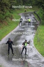 21.05.2024, Lenzerheide, Switzerland (SUI): Joscha Burkhalter (SUI), Aita Gasparin (SUI), (l-r) - Biathlon summer training, Lenzerheide (SUI). www.nordicfocus.com. © Manzoni/NordicFocus. Every downloaded picture is fee-liable.