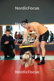 12.06.2024, Premanon, France (FRA): Sophie Chauveau (FRA), Julia Simon (FRA), (l-r) - Biathlon summer training, Premanon (FRA). www.nordicfocus.com. © Manzoni/NordicFocus. Every downloaded picture is fee-liable.