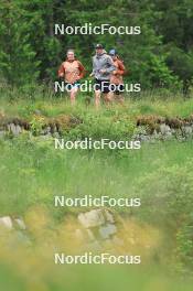 11.06.2024, Premanon, France (FRA): Lou Jeanmonnot (FRA), Gilonne Guigonnat (FRA), (l-r) - Biathlon summer training, Premanon (FRA). www.nordicfocus.com. © Manzoni/NordicFocus. Every downloaded picture is fee-liable.