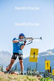 29.08.2024, Bessans, France (FRA): Oscar Lombardot (FRA) - Biathlon summer training, Bessans (FRA). www.nordicfocus.com. © Authamayou/NordicFocus. Every downloaded picture is fee-liable.