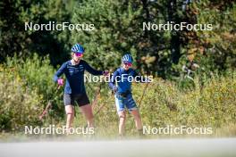 05.09.2024, Font-Romeu, France (FRA): Elvira Oeberg (SWE), Anna Karin Heijdenberg (SWE), (l-r) - Biathlon summer training, Font-Romeu (FRA). www.nordicfocus.com. © Authamayou/NordicFocus. Every downloaded picture is fee-liable.