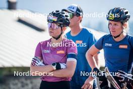 31.07.2024, Lavaze, Italy (ITA): Lara Wagner (AUT), Lea Rothschopf (AUT), (l-r)  - Biathlon summer training, Lavaze (ITA). www.nordicfocus.com. © Barbieri/NordicFocus. Every downloaded picture is fee-liable.