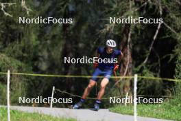 18.07.2024, Lenzerheide, Switzerland (SUI): Nikolas Burkhart (USA) - Biathlon summer training, Lenzerheide (SUI). www.nordicfocus.com. © Manzoni/NordicFocus. Every downloaded picture is fee-liable.