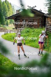 17.07.2024, Martell, Italy (ITA): Hanna Auchentaller (ITA), Rebecca Passler (ITA), (l-r)  - Biathlon summer training, Martell (ITA). www.nordicfocus.com. © Barbieri/NordicFocus. Every downloaded picture is fee-liable.