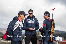 22.10.2024, Lavaze, Italy (ITA): Egil Kristiansen (NOR), Sturla Holm Laegreid (NOR), (l-r)  - Biathlon summer training, Lavaze (ITA). www.nordicfocus.com. © Vanzetta/NordicFocus. Every downloaded picture is fee-liable.