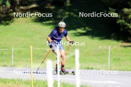 15.07.2024, Lenzerheide, Switzerland (SUI): Vincent Bonacci (USA) - Biathlon summer training, Lenzerheide (SUI). www.nordicfocus.com. © Manzoni/NordicFocus. Every downloaded picture is fee-liable.