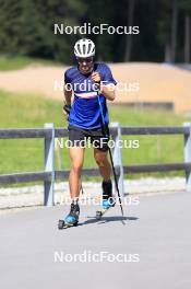 15.07.2024, Lenzerheide, Switzerland (SUI): Nikolas Burkhart (USA) - Biathlon summer training, Lenzerheide (SUI). www.nordicfocus.com. © Manzoni/NordicFocus. Every downloaded picture is fee-liable.