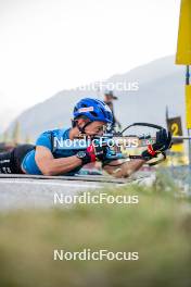 29.08.2024, Bessans, France (FRA): Oscar Lombardot (FRA) - Biathlon summer training, Bessans (FRA). www.nordicfocus.com. © Authamayou/NordicFocus. Every downloaded picture is fee-liable.