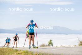 02.09.2024, Font-Romeu, France (FRA): Anna Karin Heijdenberg (SWE), Elvira Oeberg (SWE), (l-r) - Biathlon summer training, Font-Romeu (FRA). www.nordicfocus.com. © Authamayou/NordicFocus. Every downloaded picture is fee-liable.