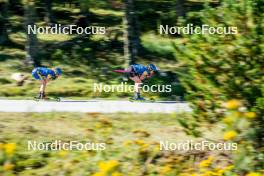 05.09.2024, Font-Romeu, France (FRA): Anna Karin Heijdenberg (SWE), Elvira Oeberg (SWE), (l-r) - Biathlon summer training, Font-Romeu (FRA). www.nordicfocus.com. © Authamayou/NordicFocus. Every downloaded picture is fee-liable.